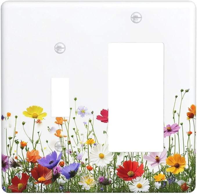 Outlet Covers Colorful Wildflowers Plant Floral Daisy 1 Toggle 1 Rocker by Unknown