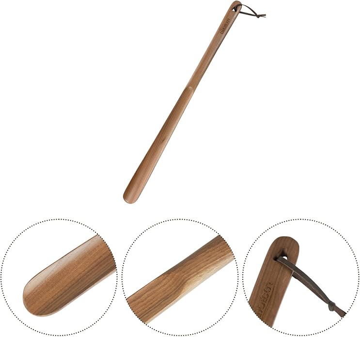 Luxdecor Long Handled Wooden Shoehorns-24in Wooden Long Handle Shoe Horn - Image 3