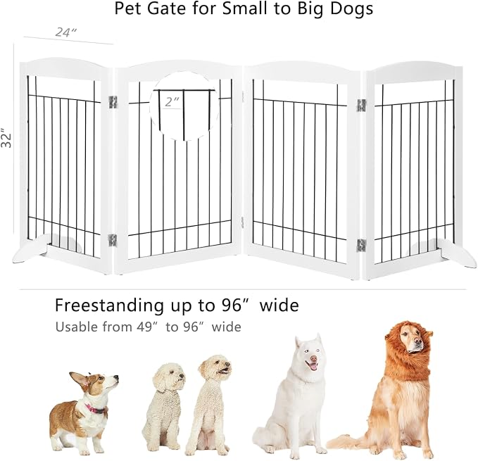 PAWLAND Extra Wide Dog gate for The House, Dog Fences Indoor, Freestanding - Image 4