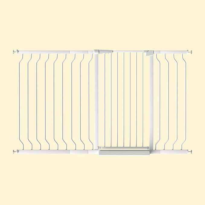ALLAIBB White 40.55" Extra Tall Wide 29.92-62.60" Baby Gate Pressure Mounted - Image 7
