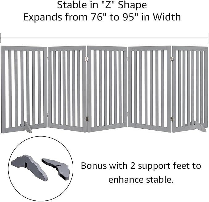 unipaws 36”H Free Standing Pet Gate - Image 4