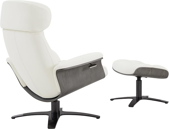 CHITA Genuine Leather Reclining Swivel Chair - Image 7