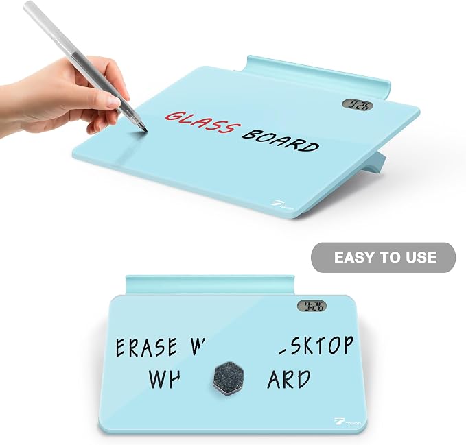 Small Glass Desk Whiteboard Dry-Erase Board - Field & Grace