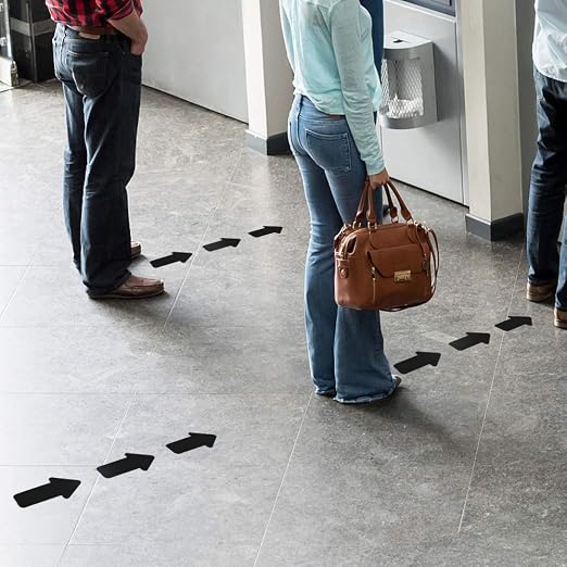 EVQ Arrow Floor Sticker Tape 3"×6" Arrow Floor Marking Sticker Sign 200 PCS - Image 2