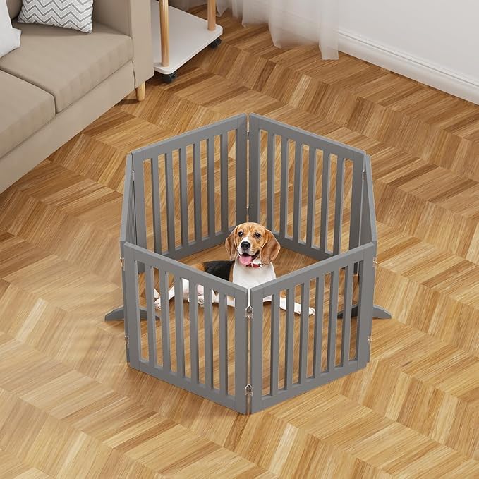 unipaws 120" Extra Wide Pet Gate, Free Standing Dog Gate - Image 3