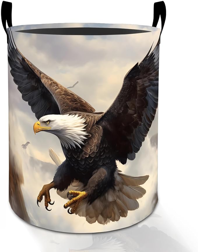 Bald Eagle Laundry Basket Hamper by Turamurra