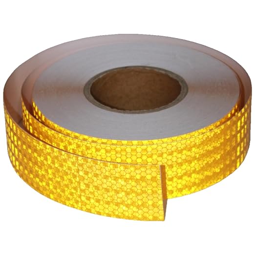 Yellow Reflective Tape 2 inch Wide, Outdoor Waterproof Hazard Conspicuity by tuyrchu