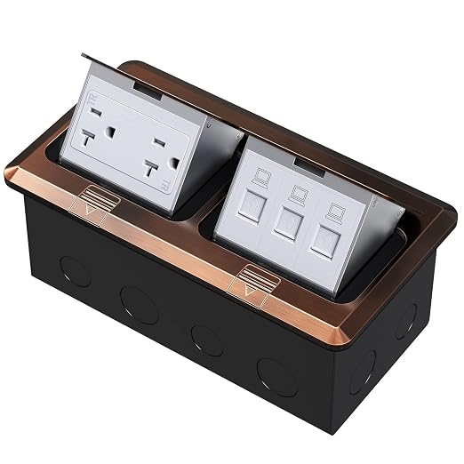 Dual Pop-Up Floor Box Electrical Kit by KYHSHJ