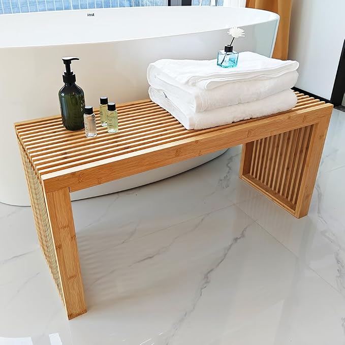 Versatile Wooden Slatted Bench - Image 7
