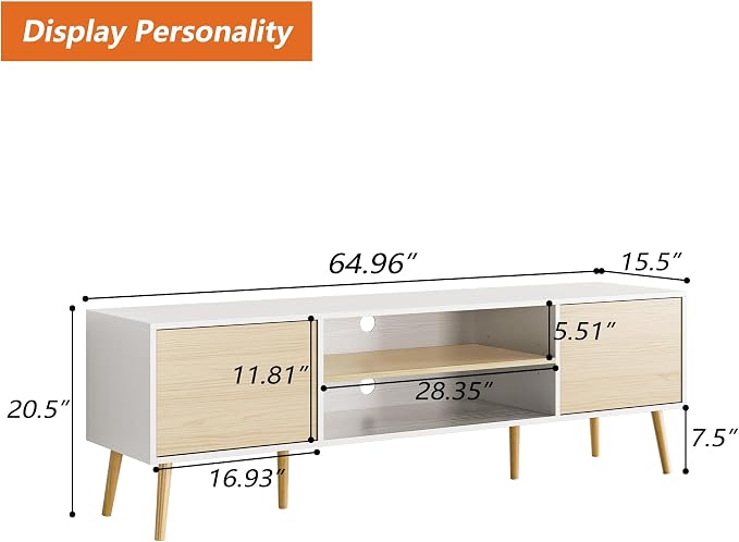 TV Stand for 75 Inch TV, Entertainment Center - Image 7