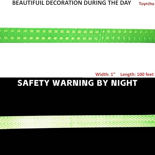Green Reflective Tape Outdoor Waterproof 1 inch, High Visibility Hazard - Image 3