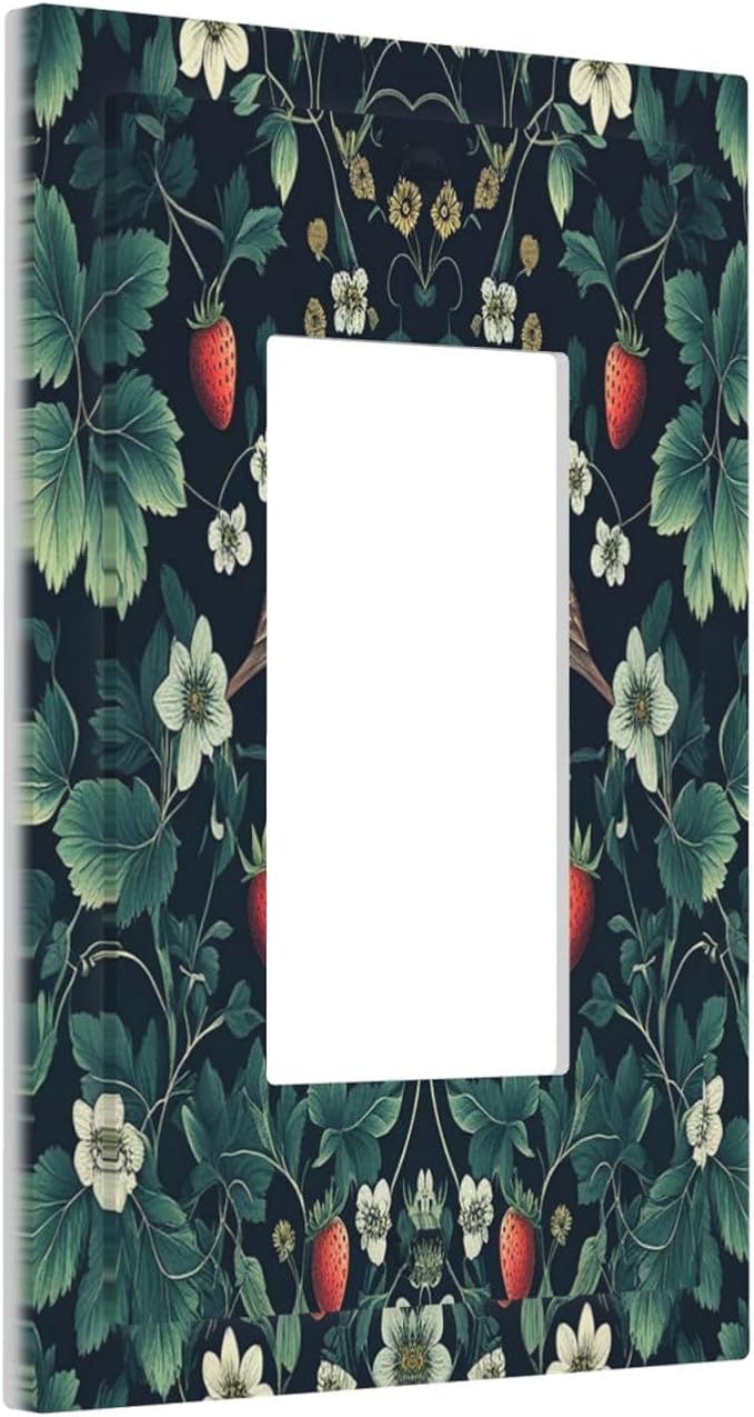 Decorative Outlet Covers Strawberry Birds Flowers Plant Morris Floral 1 Gang - Image 2