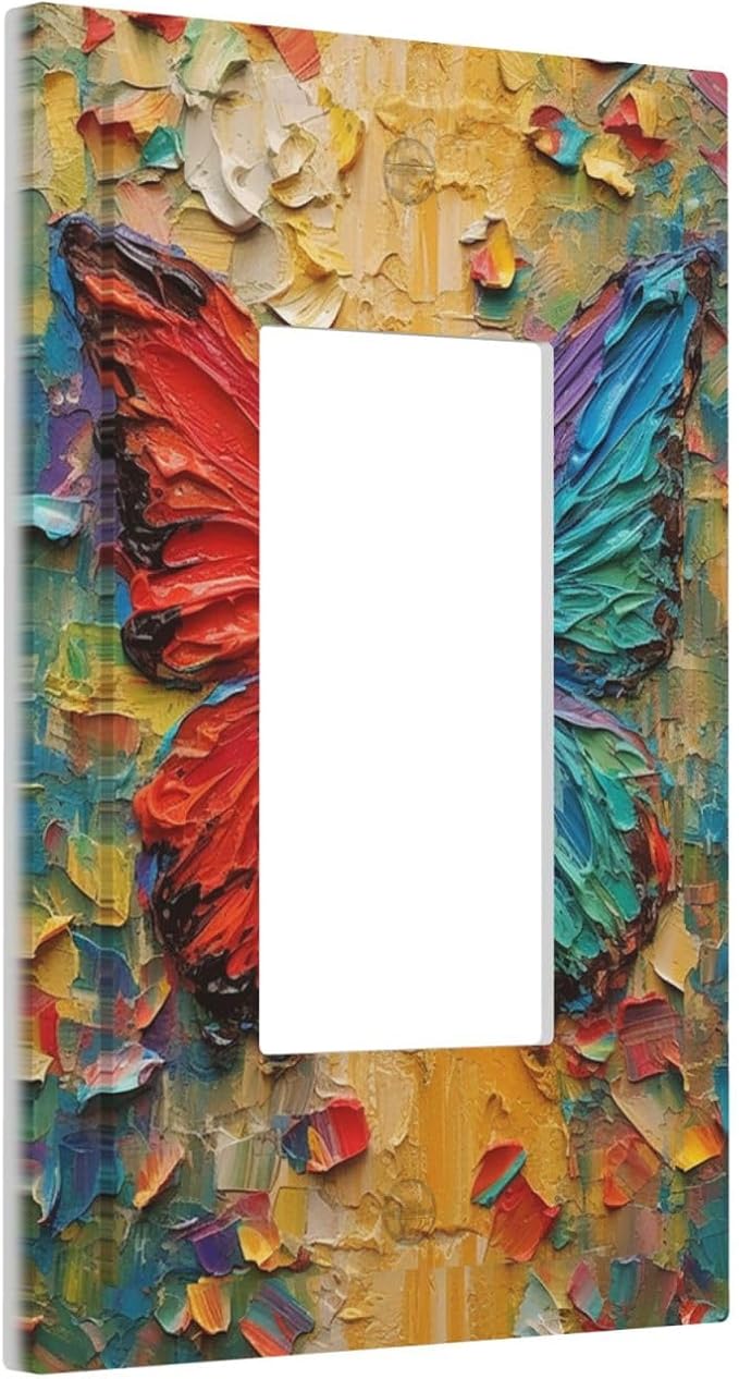 Decorative Outlet Covers Colorful Butterfly Animal Insects Wall Art Abstract 1 - Image 2