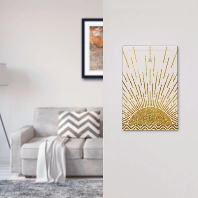 Mid Century Boho Golden Sun Sunrise Sunset Light Switch Cover Plate 1 Gang No - Image 7