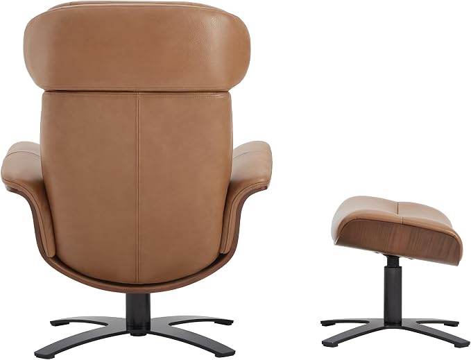 CHITA Genuine Leather Reclining Swivel Chair - Image 6