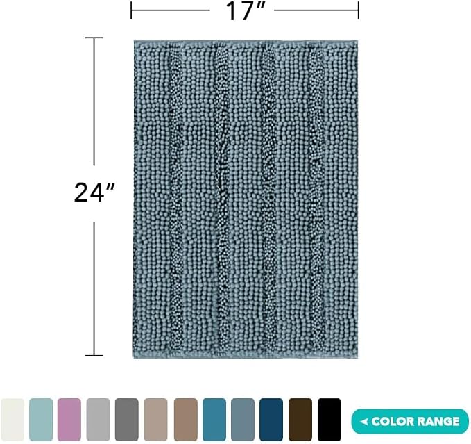 Turquoize Bathroom Rugs and Mats 1-Piece Bath Mat Set Non Slip Bath Mats - Image 2