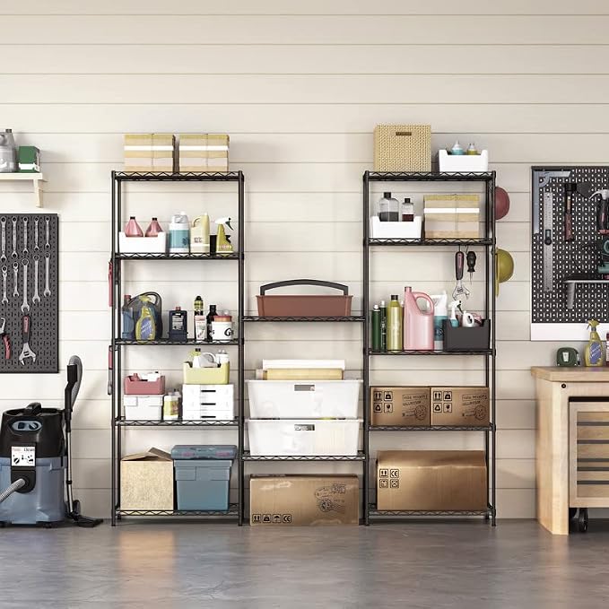 SONGMICS 6-Tier Storage Shelves, Wire Shelving Unit, Kitchen Metal Shelves - Image 9