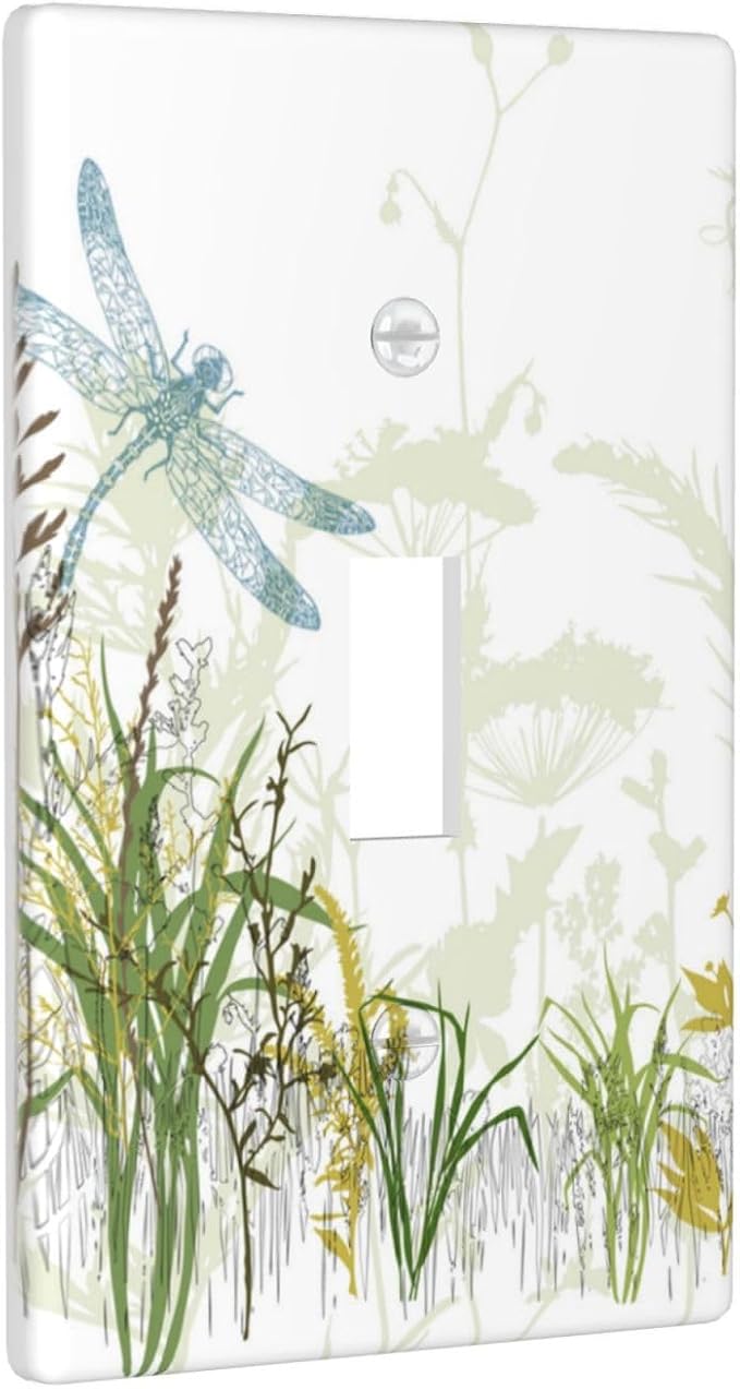 Wild Flower Dragonfly 1 Gang Toggle Light Switch Cover Plates Decorative - Image 2