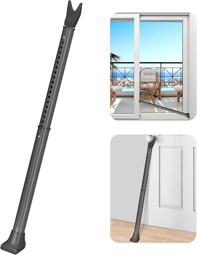 AceMining Upgraded Door Security Bar & Sliding Patio Bar, Heavy Duty Stoppers by AceMining