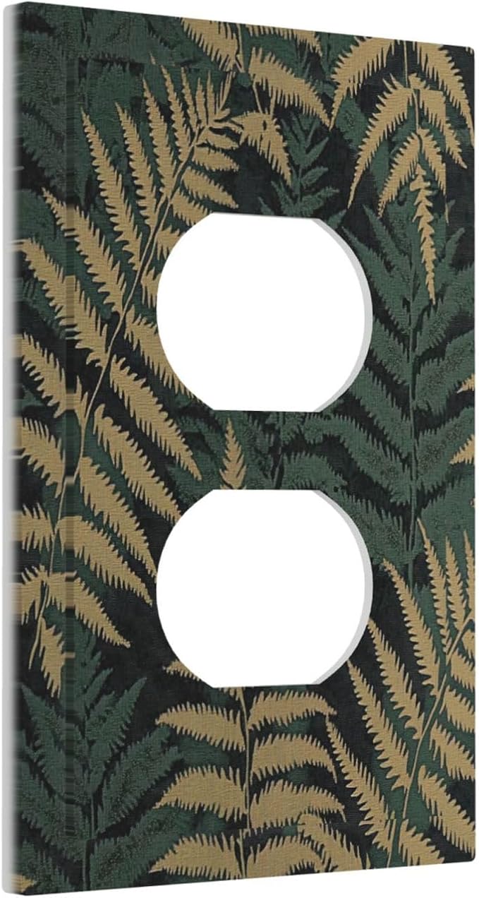 Outlet Covers Botanical Fern Green Leaf Forest 1 Gang Duplex Light Switch Cover - Image 2
