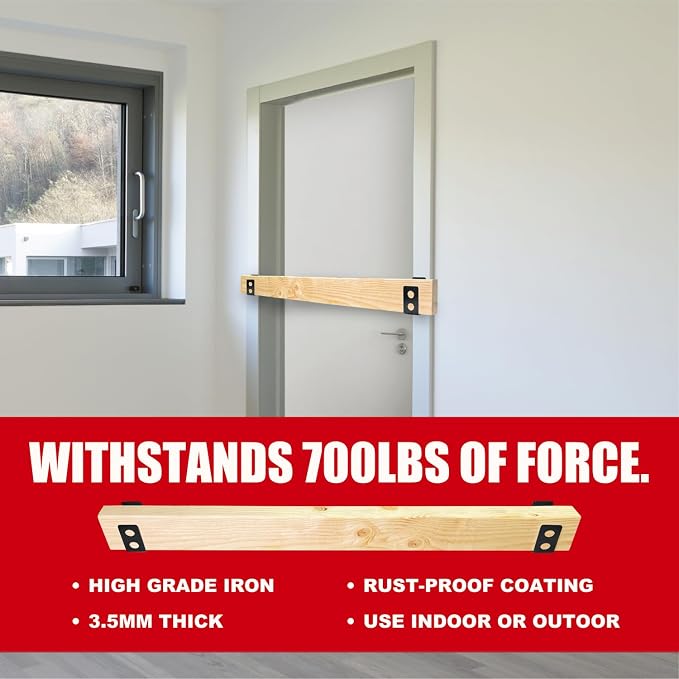 SecurityMan Heavy Duty 2x4 Door Barricade Brackets - Image 3