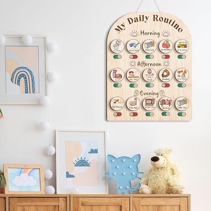 Daily Routine Chart for Kids, Visual Schedule, Routine Chart for Toddlers 3-5 - Image 9