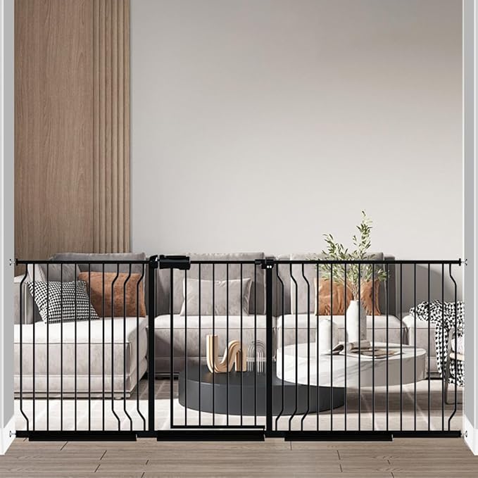 Fairy Baby Extra Wide Baby Gate 81.1-85.8 Inch Wide, Walk Through Pressure by FairyBaby