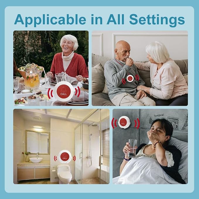 Life Alert Systems for Seniors Caregiver Pager Call Button SOS Button Alert - Image 3