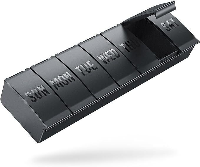 Barhon Pill Organizer Large, Weekly Medicine Pill Organizers, 7 Day Pills Box by Barhon
