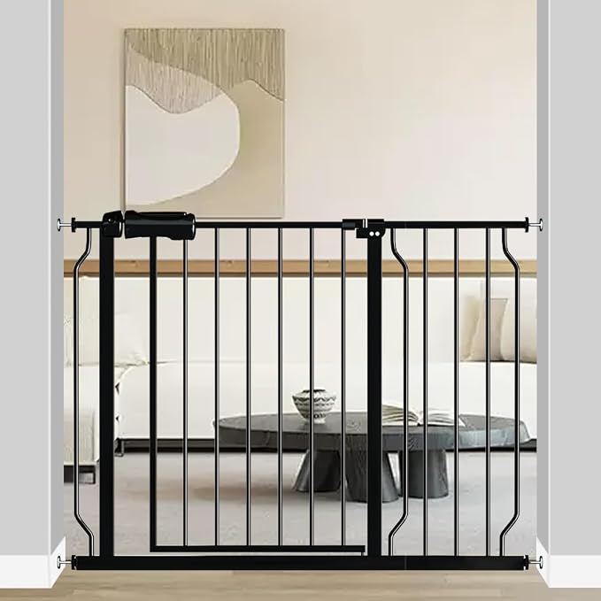 Fairy Baby Walk Through Baby Gate 38.5-43.5 Inch Wide, Pressure Mounted Safety by FairyBaby