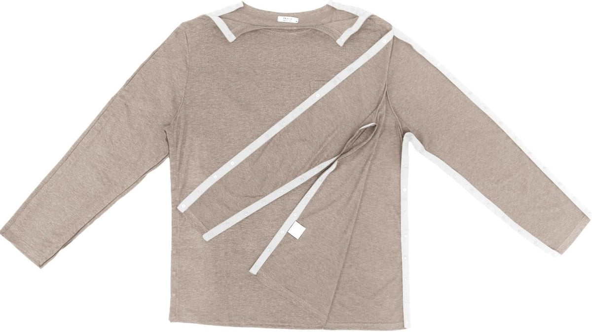 Deyeek Men's Post Shoulder Surgery Recovery Shirts Full Tear Away Long Sleeve - Image 6