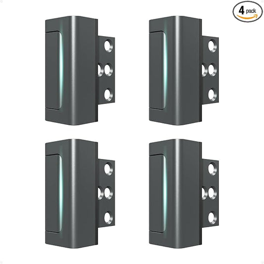 4Pack Home Security Door Reinforcement Lock Childproof, Door Lock by GreaTalent