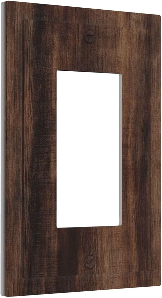 Decorative Outlet Covers Rustic Farmhouse Brown Wood Barn Door 1 Gang Rocker - Image 2
