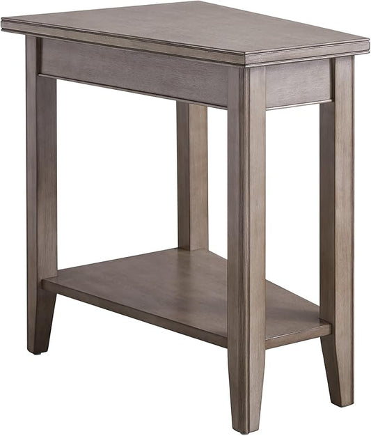 Leick Home Laurent End Table, Solid Wood, Wedge Shape, by LeickFurniture