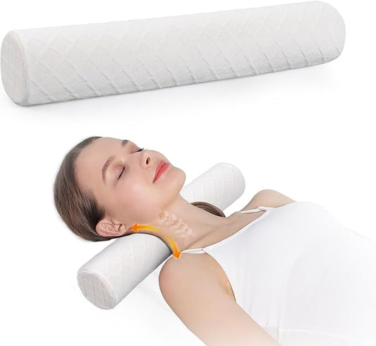 Cozyhealth 3.1" H Small Cervical Roll Pillow, Medium Soft Memory Foam Neck by Cozyhealth