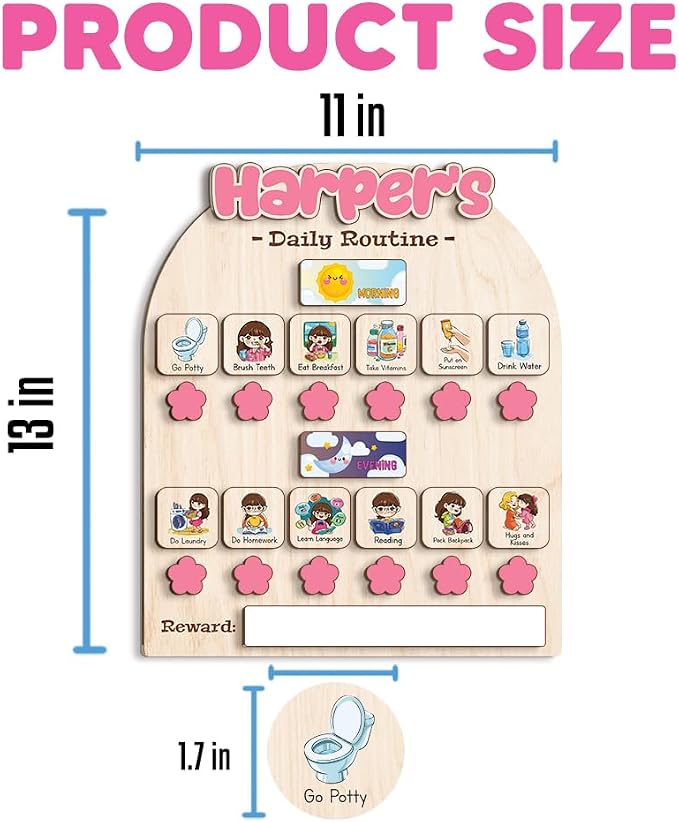 Personalized Wooden Chore Chart - Image 4