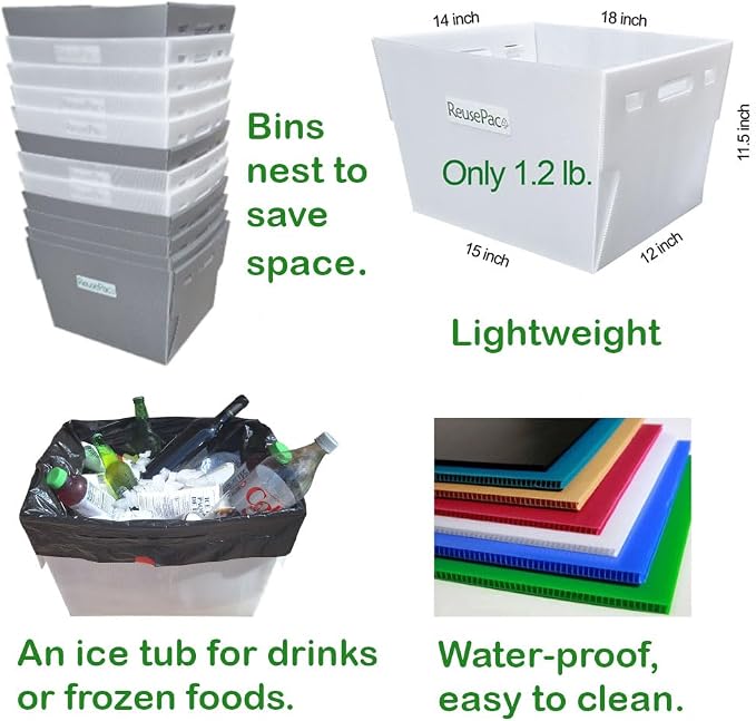 Postal Mail Tote Nestable Box, Storage Bin Container, Laundry Basket - Image 6