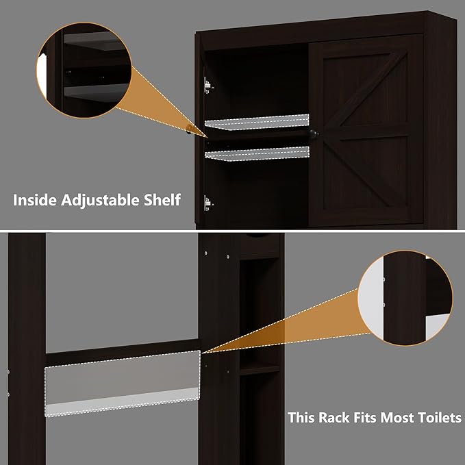 Furnideco 32.3''W Over The Toilet Storage Cabinet - Image 6