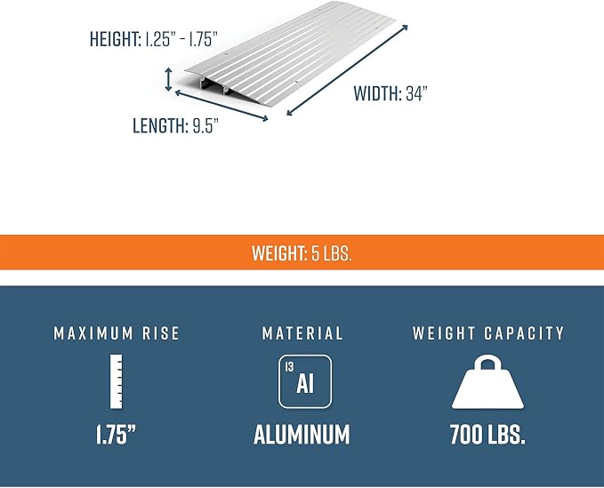 EZ-ACCESS - Threshold Ramps for Doorways - Portable Wheelchair Ramp for Home - Image 3