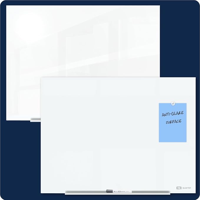 Quartet Magnetic Glass Dry Erase White Board, InvisaMount Frameless - Image 2