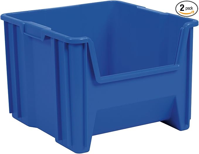 Akro-Mils 13018 Stak-N-Store Heavy Duty Stackable Open Front Plastic Storage by Akro-Mils