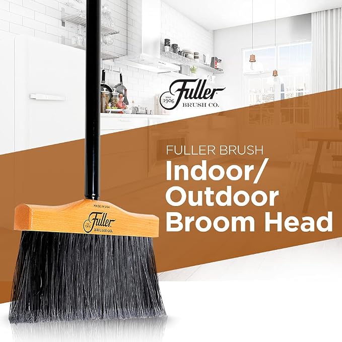 Fuller Brush 10-Inch Upright Maple Wood Broom Head – Indoor and Outdoor - Field & Grace