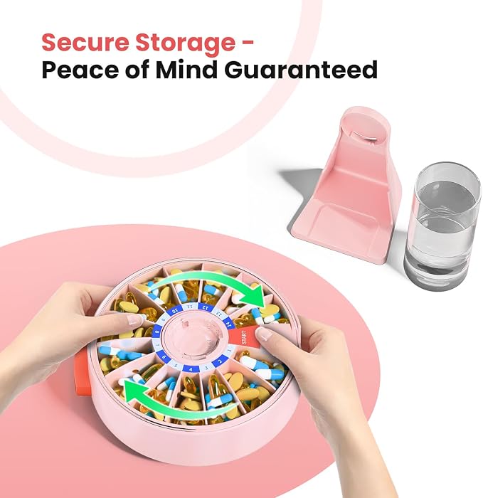 Odaro Large Pill Dispenser, Weekly Pill Organizer 7 Day Am Pm / 14 Day Pill Box - Image 6