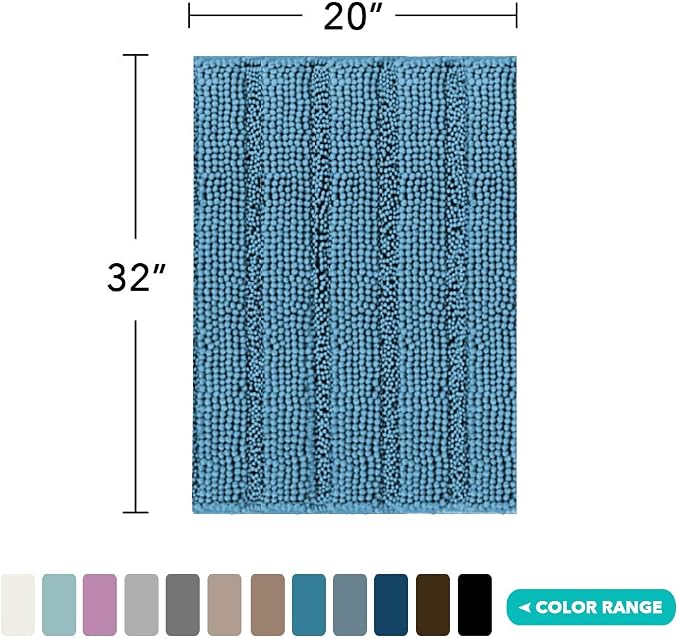Turquoize Bathroom Rugs and Mats 1-Piece Bath Mat Set Non Slip Bath Mats - Image 2