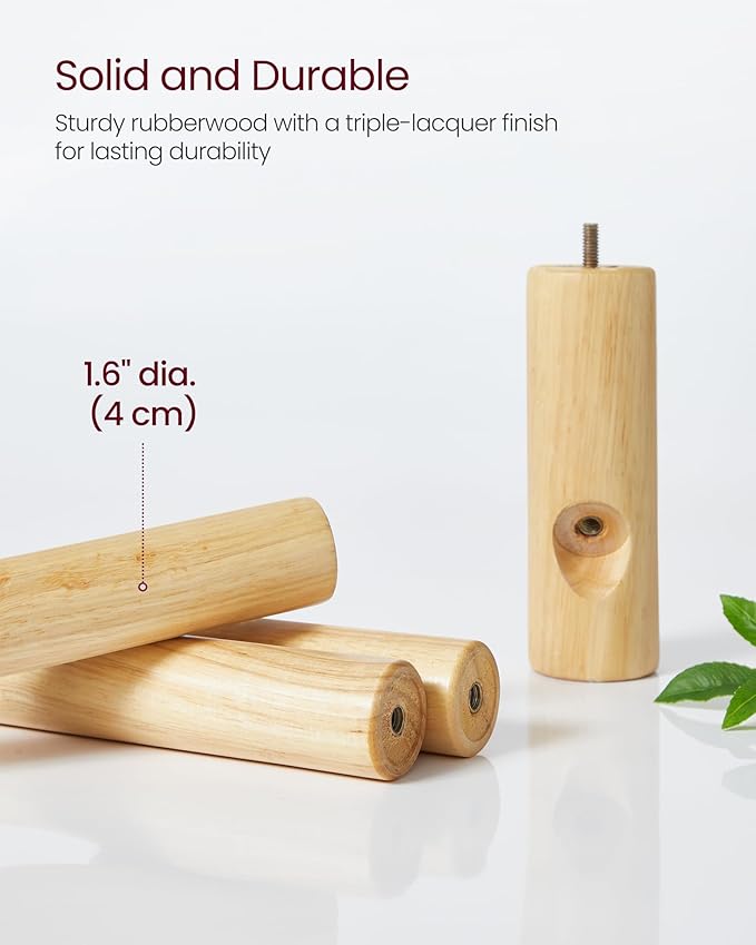 VASAGLE Solid Wood Coat Rack, Free Standing Hall Coat Tree - Image 4