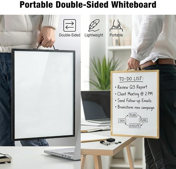 Small Whiteboard 12 x 16 Inch Magnetic Dry Erase Board - Image 2