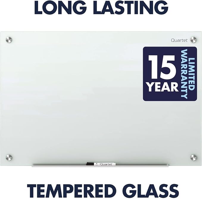 Quartet Magnetic Glass Dry Erase White Board, Infinity Frameless Mounting - Image 4