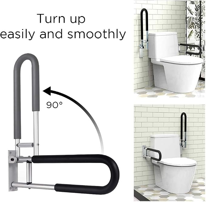 Handicap Grab Bars Rails 29.5 Inch Toilet Handrails Bathroom Safety Bar Hand - Image 7