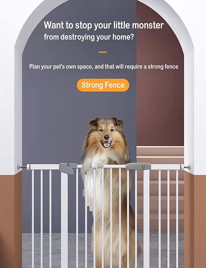 Extra Long Baby Gate with Door, Large Dog Gate Indoor, Extra Wide Baby Gates - Image 3