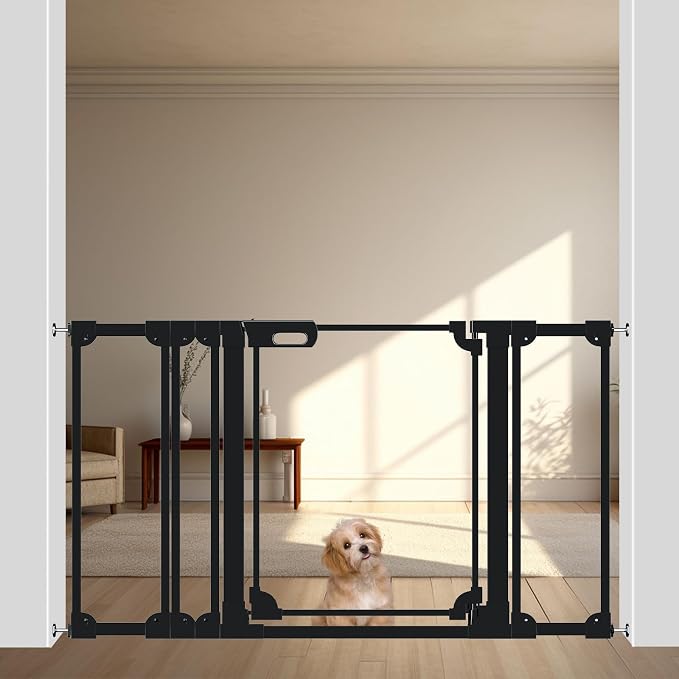 WAOWAO Clear Baby Gate for Stairs Modern Design Acrylic Auto Close Pet Gate by WAOWAOBABYSAFETYPRODUCTS